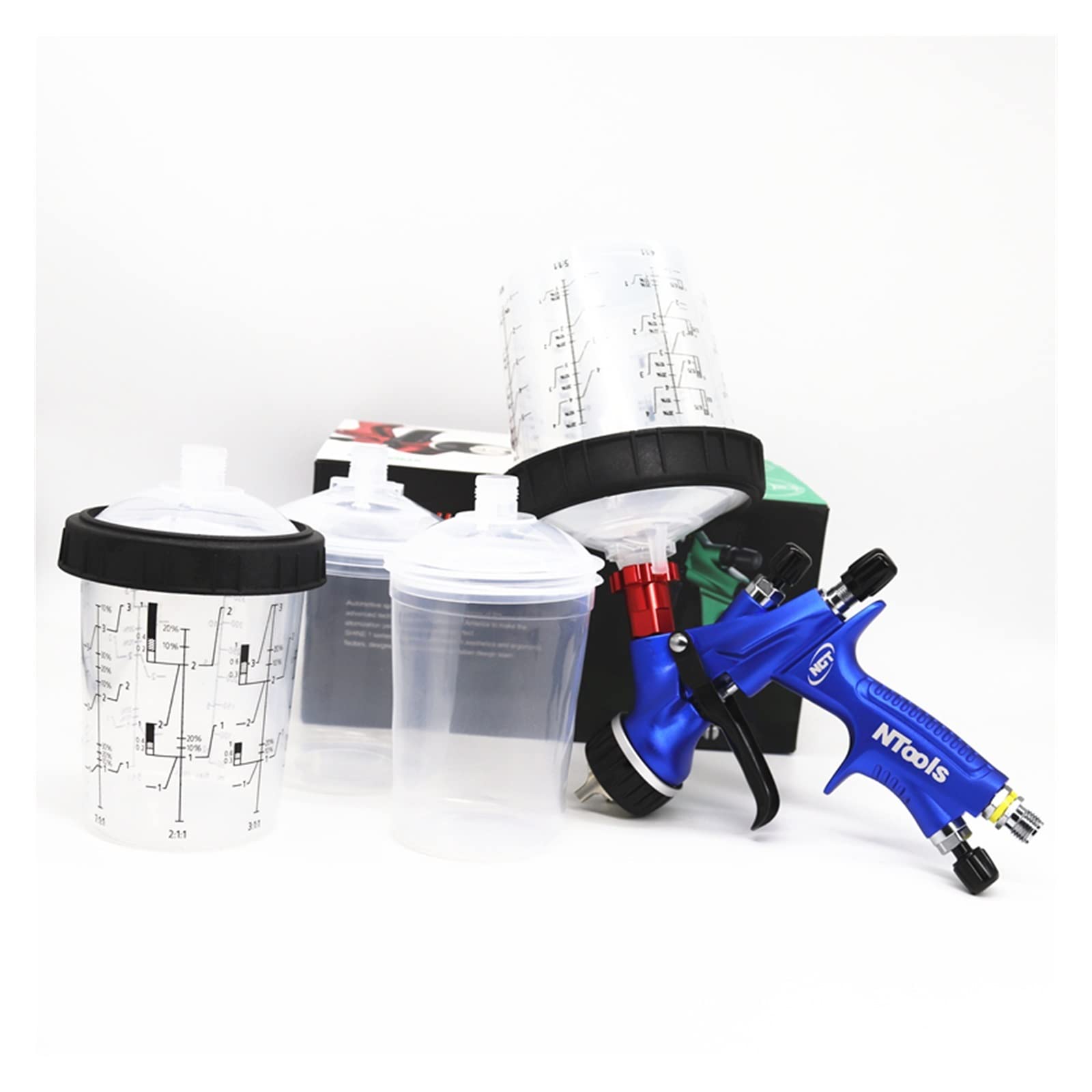 Amazon.co.jp: 塗装ガン HVLP スプレーガン ミックスカップ付き 400c